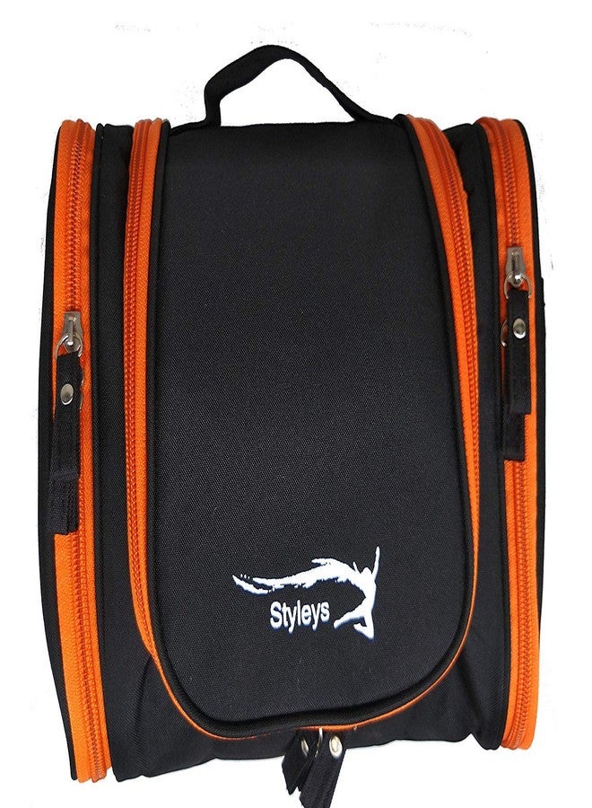 ستايليز حقيبة أدوات تجميل ستايليز للرجال/النساء، مصنوعة من البوليستر 300D، لتنظيم المكياج، مناسبة للسفر (S1402_أسود) - Image 1